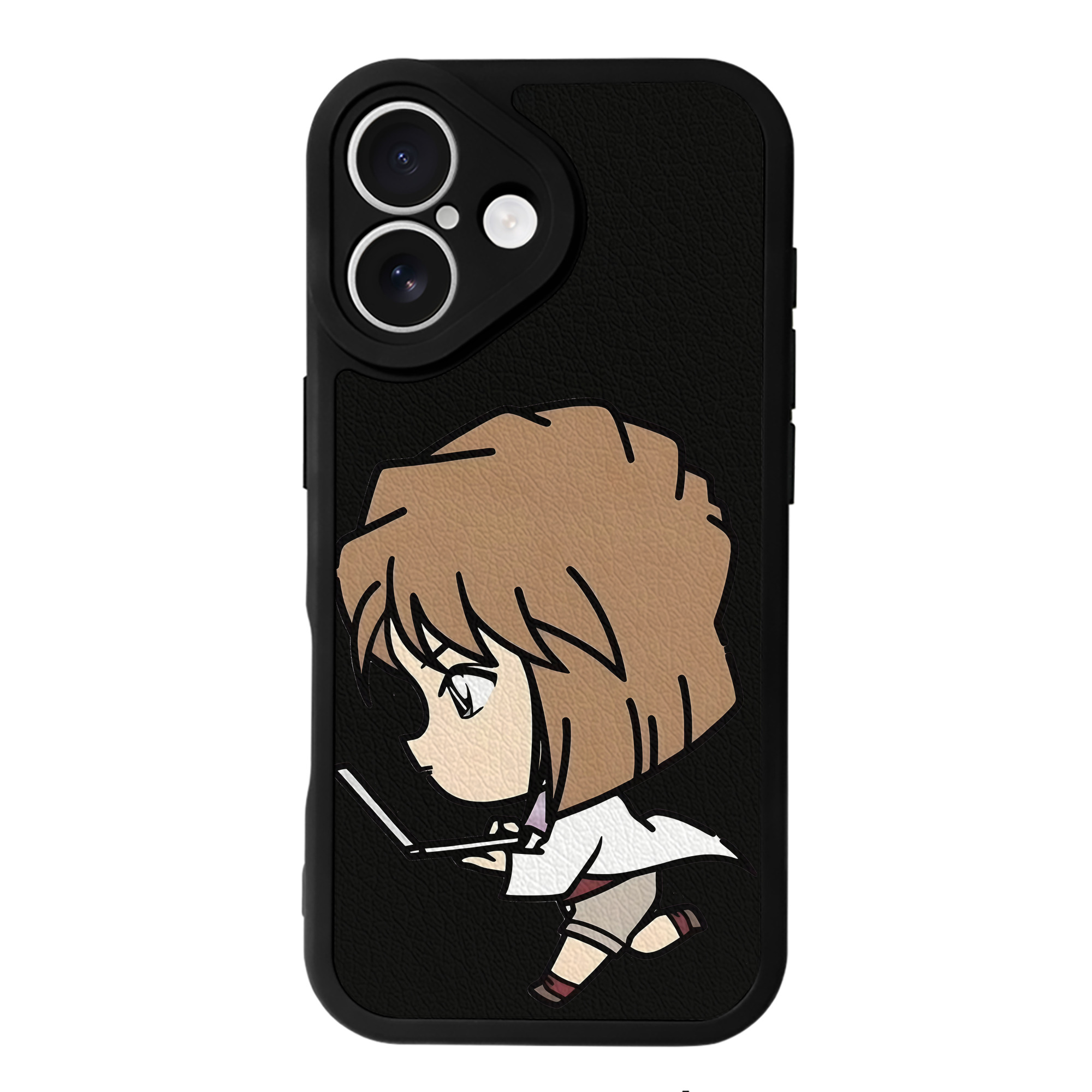 （画像用） 名探偵コナン 灰原 哀 はいばら あい Detective Conan Anita Hailey、Vi Graythorn Haibara Ai 【iPhone 16シリーズ対応】シリコンスマホケース（レザー調） 材質：シリコン